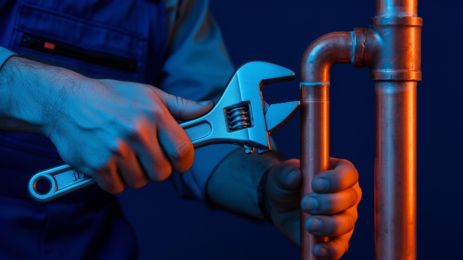 Hydraulik AQUA-INSTAL podczas pracy na instalacji miedzianej
